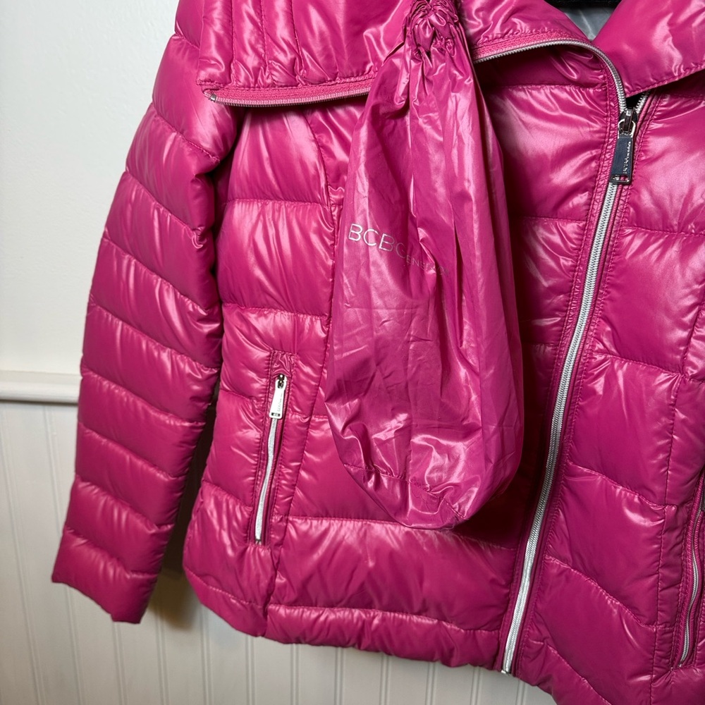 BCBG Packable Pink Puffer Jacket - Picture 4 of 4